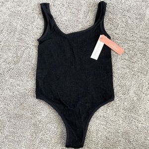Colsie Thong Bodysuit | Black | XS